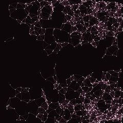 Procedural Art Network Mesh background illustration