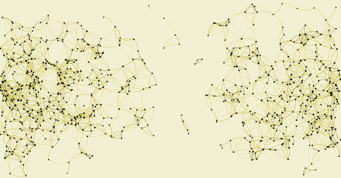 Procedural Art Network Mesh background illustration