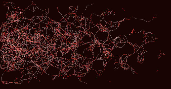 Procedural Art Network Mesh background illustration