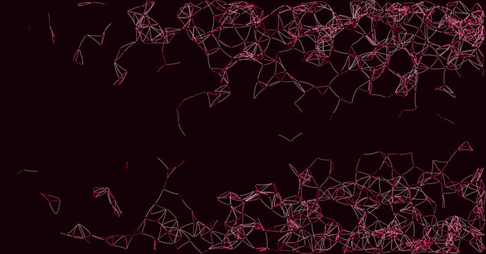 Procedural Art Network Mesh background illustration
