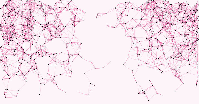 Procedural Art Network Mesh background illustration