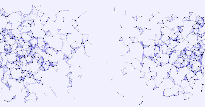 Procedural Art Network Mesh background illustration