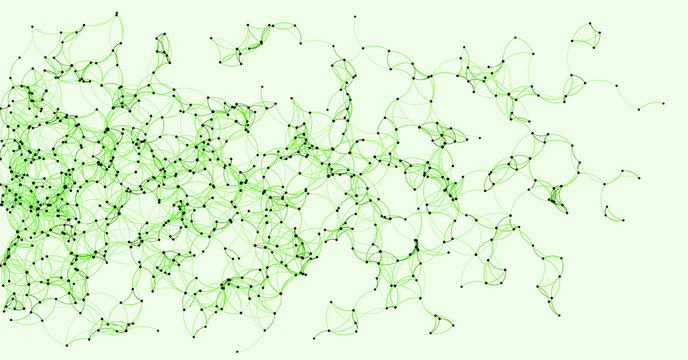 Procedural Art Network Mesh background illustration