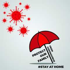 stay at home fight for coronavirus protect our family
