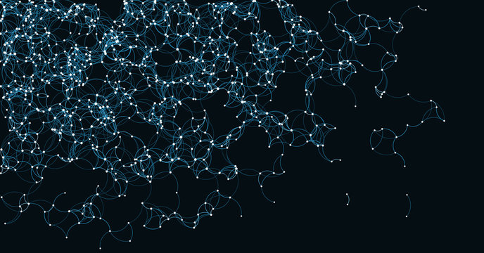 Procedural Art Network Mesh background illustration