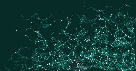 Procedural Art Network Mesh background illustration