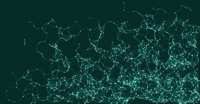 Procedural Art Network Mesh background illustration