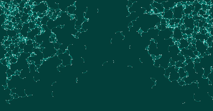 Procedural Art Network Mesh background illustration