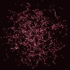 Procedural Art Network Mesh background illustration