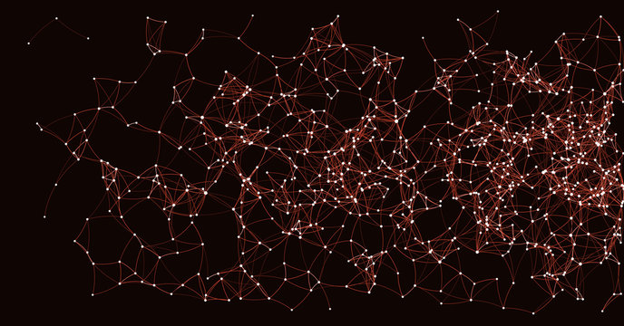 Procedural Art Network Mesh background illustration