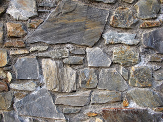 Old stone wall. Stone texture. Horizontal background. Copy space