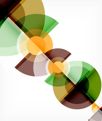 Obraz premium Abstract background, circle and triangle design round shapes overlapping. Geometric trendy template. Vector Illustration For Wallpaper, Banner, Background, Card, Book Illustration, landing page