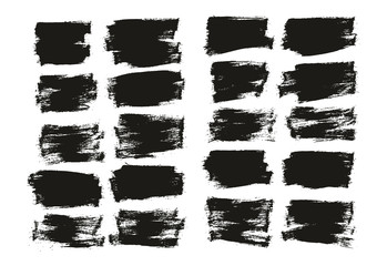 Flat Paint Brush Thin Half Background High Detail Abstract Vector Background Set 