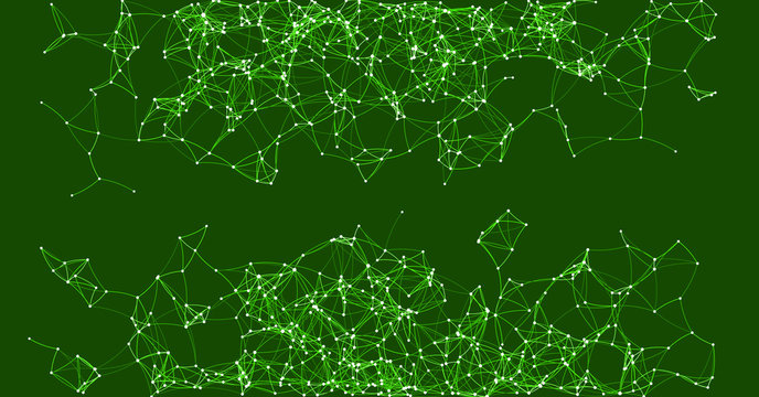 Procedural Art Network Mesh background illustration
