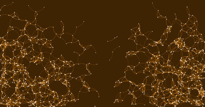 Procedural Art Network Mesh background illustration