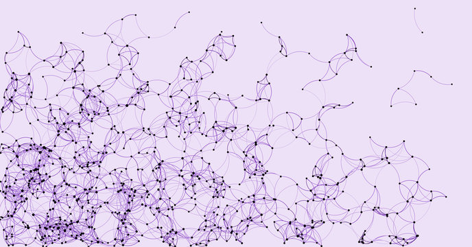 Procedural Art Network Mesh background illustration