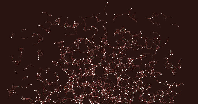 Procedural Art Network Mesh background illustration