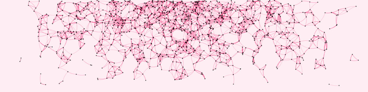 Procedural Art Network Mesh background illustration
