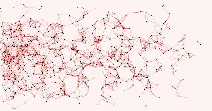 Procedural Art Network Mesh background illustration