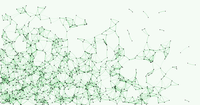 Procedural Art Network Mesh background illustration