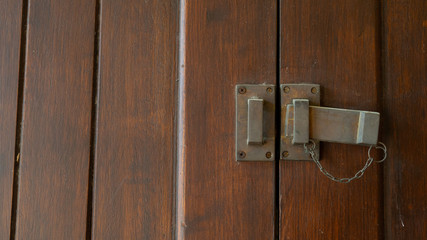 Wooden doors and brass locks