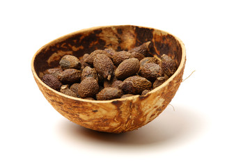 Sterculia lychnophora on white background