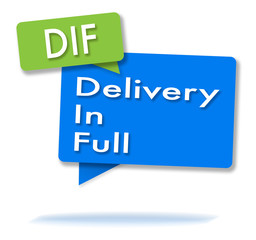 DIF initials in colored bubbles