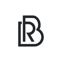 RB logo vector. Design with line concept.