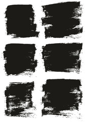 Flat Paint Brush Thin Half Background High Detail Abstract Vector Background Set 