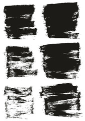 Flat Paint Brush Thin Half Background High Detail Abstract Vector Background Set 