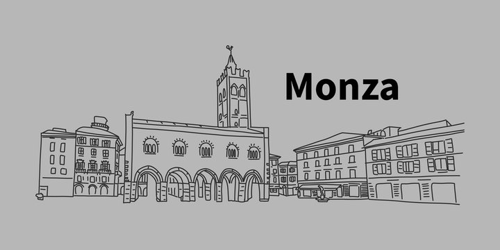 Tourist attraction in Italy, suburb Milan Monza.