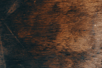 Texture of old brown veneer macro shot