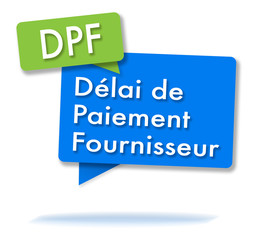 French DPF initials in colored bubbles