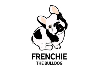Cute French Bulldog Logo for Your Product, designing with flat color style. Minimal art but various usage.
