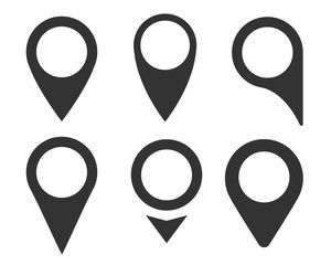 地図　ピン　アイコン ベクター　セット