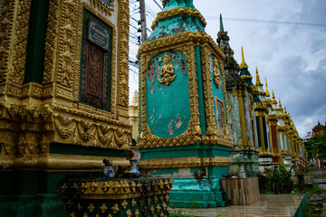 Fototapeta premium Graves in a row Laos Asia