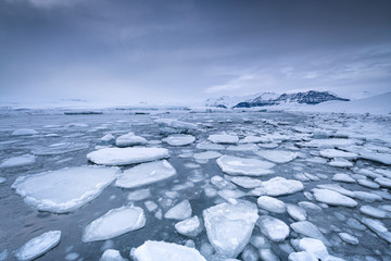 Famous jokulsarlon bay on Iceland
