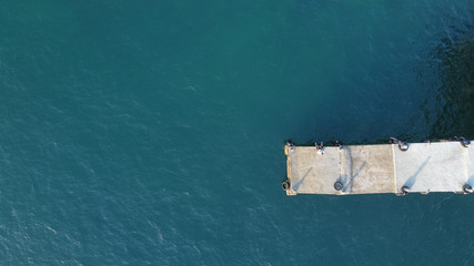 Ko Ngai Hai Island sunrise aerial drone view peer