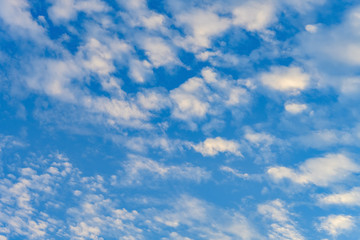 beautiful blue sky with white clouds