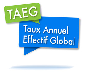 French TAEG initials in colored bubbles