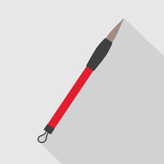 japanese writing brush -vector illustration