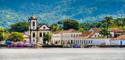 View from the sea in Paraty, Brazil