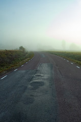 road in fog