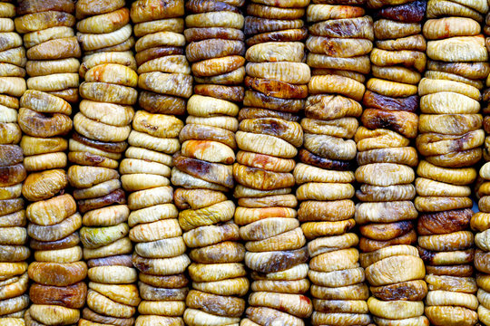 figos secos, vista de cima.