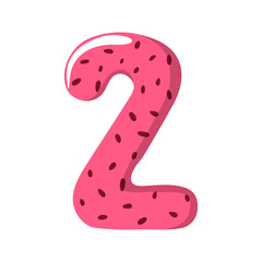 Watermelon Alphabet Sign on the white background - vector illustratiion