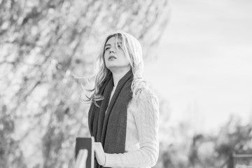 Women's psychology, lady thinking about life and problems