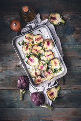 Artichauts aux Herbes et Citron prêt à Cuire