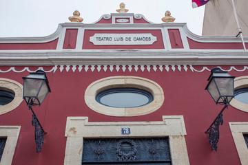 Lisbon, Portugal - March the 1st, 2020: Luis de Camoes Theater building. This place programmes...