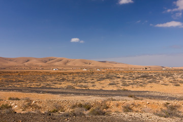 Desert landscape, at El Cotillo, Fuerteventura, Canary Islands, Spain, Europe