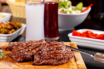steak and raki menü